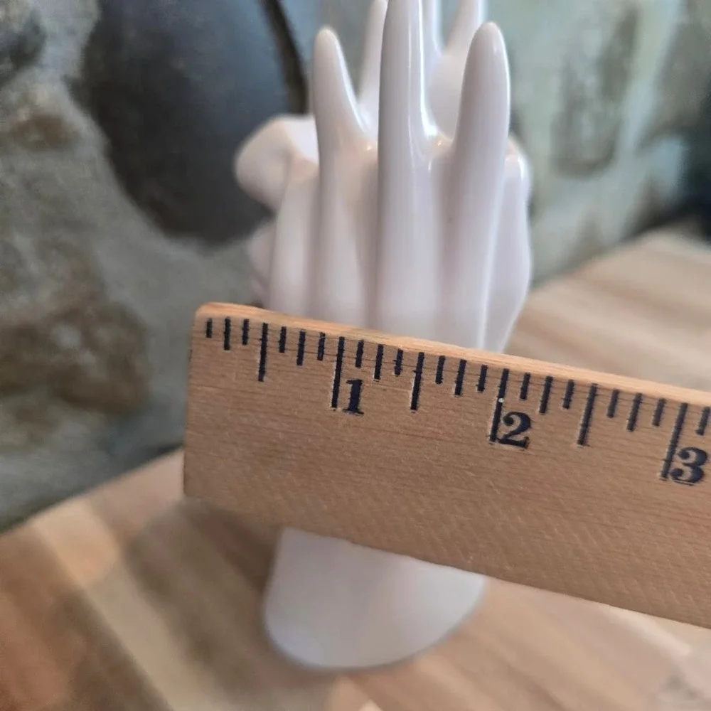 White Face and Hands Vase Surrealist Art Decor Small 6in Plastic Minimalist Boho